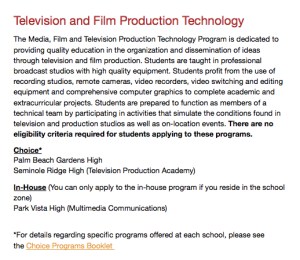 TV Academy Choice Application Listing